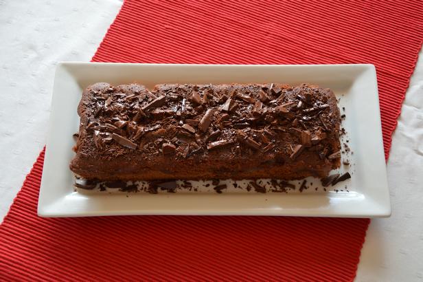 Фото Четверной шоколадный кекс в форме буханки