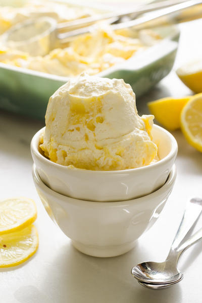 Фото Мороженое из лимонного курда