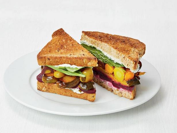Фото Сэндвичи с печёными овощами