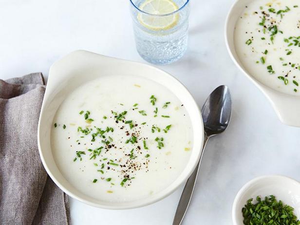 Кремовый суп из печёного картофеля