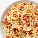 Спагетти с панчеттой и рикоттой