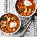 Марокканский суп с овощами и курицей