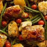 Ужин на противне: Курица с овощами по-итальянски