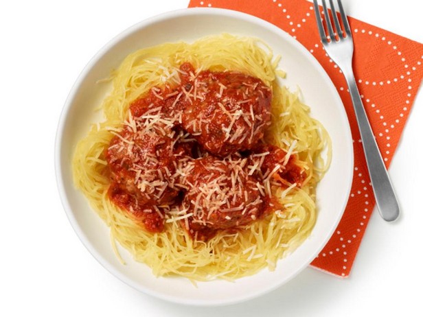 Тыква-спагетти с фрикадельками