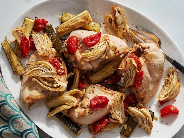 Как приготовить - Курица с овощами в духовке по-тоскански