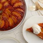Пирог-перевёртыш с персиками, пеканом и бурбоном