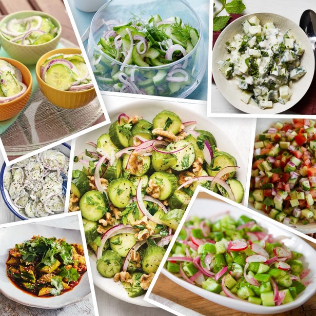Фото 16 лучших рецептов салатов с огурцами