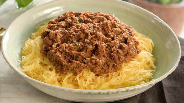 Как приготовить - Овощной болоньезе с тыквой-спагетти