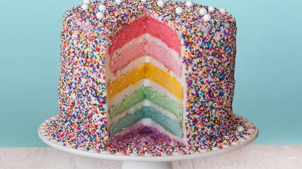 Как приготовить - Радужный торт ко дню рождения