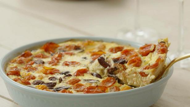 Как приготовить - Киш с помидорами, оливками и розмарином без коржа