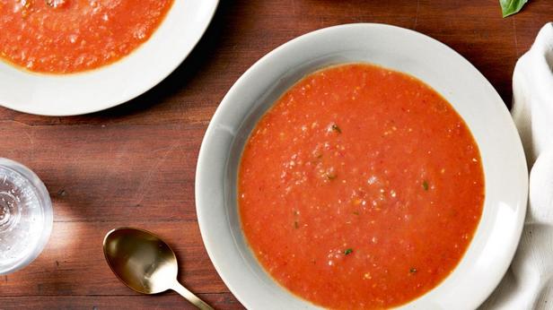 Как приготовить - Суп из печёных томатов с базиликом