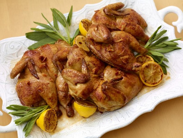 Как приготовить - Цыплята-корнишоны в сливочном масле с шалфеем в духовке